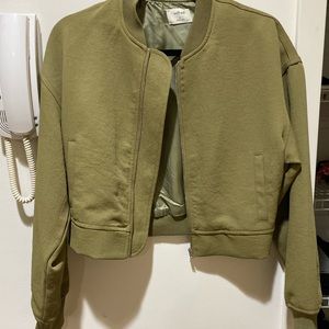 Aritzia cropped bomber jacket